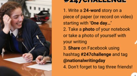 24th June 2020 is National Writing Day! We would like all primary school children to take part in the 24 word story challenge.