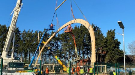 First Arch of our Covered Facility is in Place!