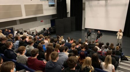 Dean Hooper and Dominic Sterling Talk to C6 Students