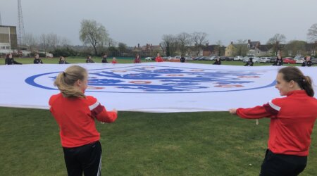 Banner Parade for England Lionesses at the County Ground