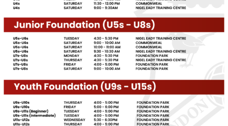 Foundation Centres are Open to Book for Season 23/24!